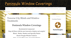 Desktop Screenshot of peninsulawindowcoverings.com