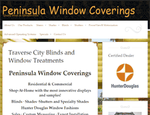 Tablet Screenshot of peninsulawindowcoverings.com